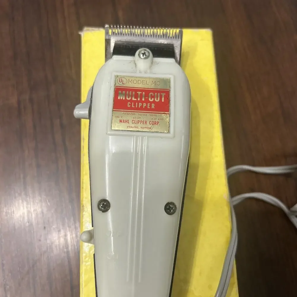 Vintage Wahl Corded Multi-Cut Taper Adjustable Clipper Model MC- Works